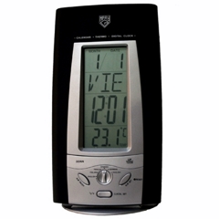 Reloj Despertador Mary-G C-80b- Plata/Titanio Temperatura