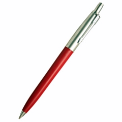 Boligrafo Tipo Parker Color Acero y Rojo