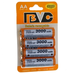Blister Baterias Recargables Bvc R06 3000 Mah ( Precio x Pack )