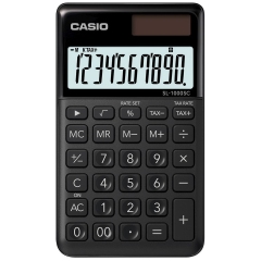 Calculadora De Bolsillo Casio Sl-1000Sc-Bk 10 Digitos Numeros Grandes