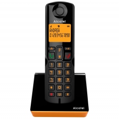 Alcatel S280-Negro/Naranja Telefono Inhalambrico con Bloqueo de LLamadas