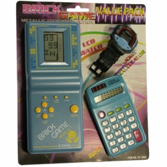 Kit de Reloj, Calculadora y Tetris con 9999 en 1 Color Azul