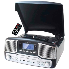 Tocadiscos Todo en 1 Nevir Nvr-812Vmuc Negro RADIO DIGITAL / CD / USB / SD / VINILOS