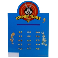 Pendientes Plata / Esmalte W.B. Looney Tunes (Precio x Pareja de Pendientes)