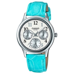 CASIO  LTP-E306L-7B Reloj de Pulsera Analógico para Mujer Color Azul