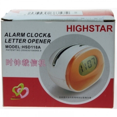 Reloj Digital Sobremesa con Abrecartas HSD-118A-G USB y Pilas. width = 