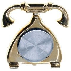 Reloj Analógico de Sobremesa Decoración Miniatura - Teléfono (4,5 x 4,7 x 1,5 cm.) width = 