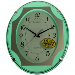Reloj Pared Paul Jardin Wc-2002-3096 Ovalado Color Verde