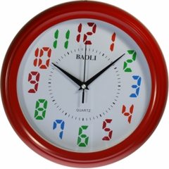 Reloj Pared Baoli 30Cm Mod.22521 Color Rojo Silencioso