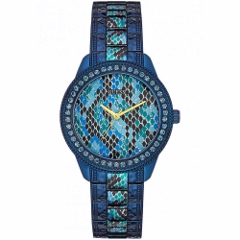 GUESS SERPENTINE W0624L3 Reloj de Pulsera Analógico para Mujer Color Azul
