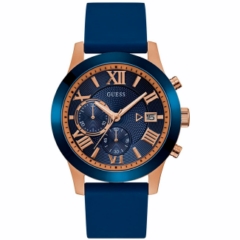 GUESS Atlas W1055G2 Reloj de Pulsera Analógico para Hombre Color Azul width = 