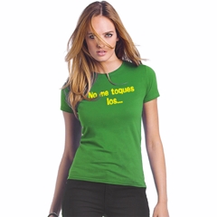 Camiseta B&C para Mujer TW012 Color Verde Talla L Coleccion 1