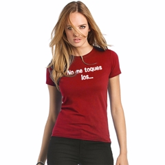 Camiseta B&C para Mujer TW012 Color Rojo Talla L Coleccion 2