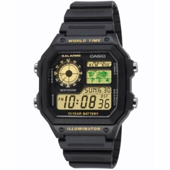 Reloj de Pulsera CASIO AE-1200 Digital para Hombre Color Negro Correa Resina