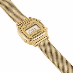 Reloj de Pulsera CASIO LA670 Digital para Mujer Color Dorado Correa Acero inoxidable dorado width = 