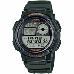 Reloj de Pulsera CASIO AE-1000W-3AVCF Digital para Hombre Color Verde Correa Resina width = 