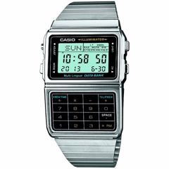CASIO DATA BANK DBC-611E-1EF Reloj de Pulsera Digital para Unisex Color Plateado