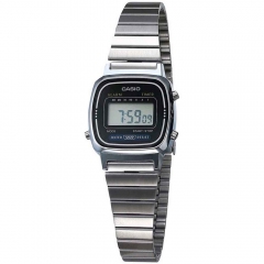 CASIO  LA670WA-1DF Reloj de Pulsera Digital para Mujer Color Plateado