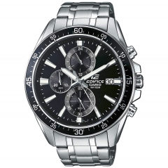 Reloj de Pulsera CASIO EFR-546 Analógico para Hombre Color Negro Correa Acero inoxidable width = 