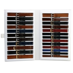 Estuche con 24 Correas de Cuero surtidas 10mm, 12mm,14mm, 16mm y 18mm - Made Argentina