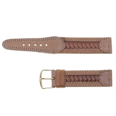 Correa Piel Trenzada 18Mm Marron Claro