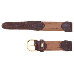 Correa Piel Trenzada Marron Oscuro 16Mm width = 