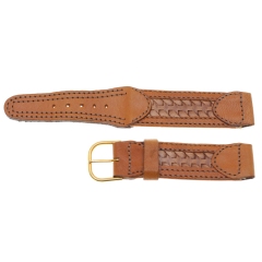 Correa Piel Trenzada Marron Claro 16Mm
