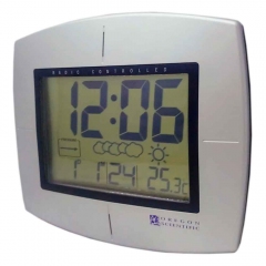 Reloj De Pared Digital Oregon Scientific JM828WF RadioControlado, Termometro y Pronostico de Tie width = 