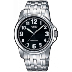 Reloj de Pulsera CASIO MTP-1260 Analógico para Hombre Color Negro Correa Acero inoxidable