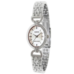 CASIO  LTP-1374D-7ADF Reloj de Pulsera Analgico para Mujer Color Plateado