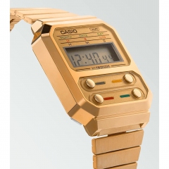 CASIO Collection A100WEG-9AEF Reloj de Pulsera Digital para Unisex Color Dorado width = 