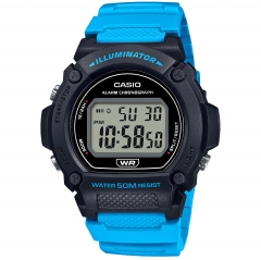 CASIO Youth W-219H-2A2VCF Reloj de Pulsera Digital para Hombre Color Azul