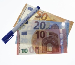 Analizador Moneda Euro Rotulador Detector billetes falsos MD-1 Blister width = 