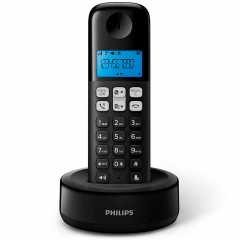 Telefono Philips D1611B Inalámbrico 16 Horas, Retroiluminación, Manos Libres Color Negro
