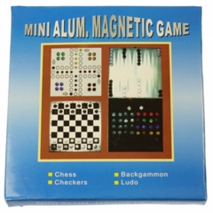 Juegos Magnetico Aluminio 4 En 1 Mod.1233 width = 