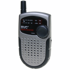 Radio Bvc Rp8 Am/Fm de bolsillo con altavoz y auriculares width = 