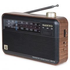 Radio de Sobremesa 3 Bandas Sanyo mod. Ks114 Stylo Retro Madera.