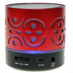 Mini Altavoz Bluetooth L-03 Color Rojo Mp3, USB y Micro SD width = 
