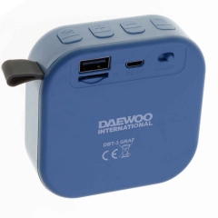 Altavoz Daewoo DBT-3 GRAFITI Azul Altavoz Bluetooth USB y Micro SD, FM RADIO y Manos Libres width = 