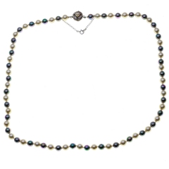 Collar Orquidea 5071060 Collar Perlitas Bln/Neg