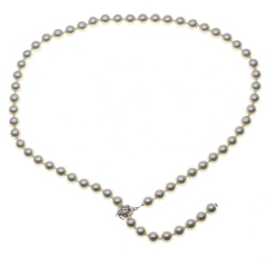 Collar Orquidea 1081055 Collar Perlas Blancas