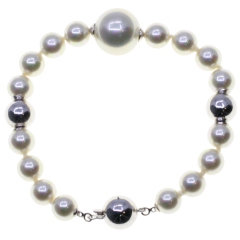 Pulsera Orquidea 49884 Pulsera Perlas Blnc/Plata