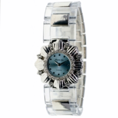 Christian Gar Cg-88550-3 Reloj Analógico Para Mujer Caja De Metal Esfera Color Azul