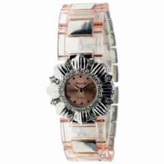 Christian Gar Cg-88550-9 Reloj Analógico Para Mujer Caja De Metal Esfera Color Rosa