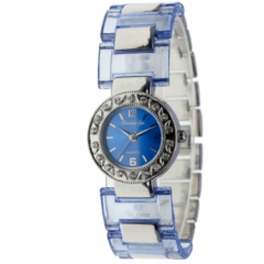 Christian Gar Cg-88557-1 Reloj Analógico Para Mujer Caja De Metal Esfera Color Azul